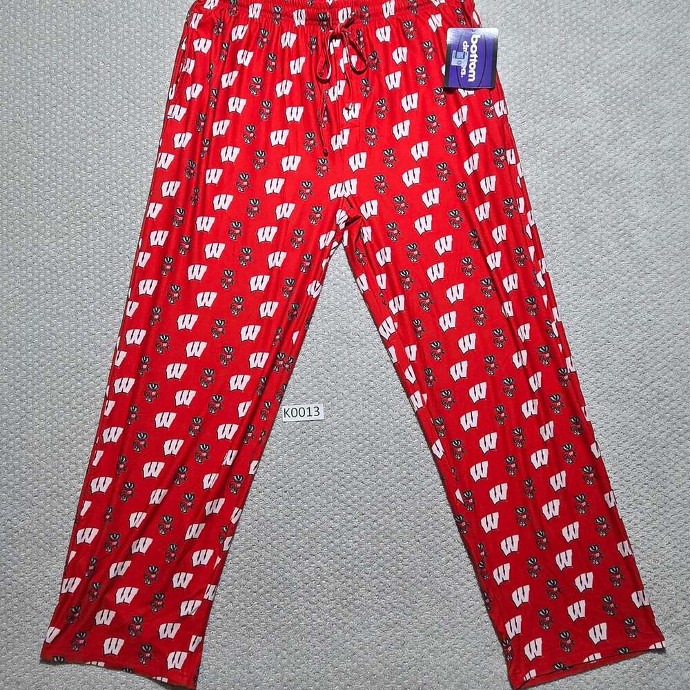 Bottom Drawers Wisconsin Badgers NCAA All-Over Print Sleepwear Lounge Pants XL